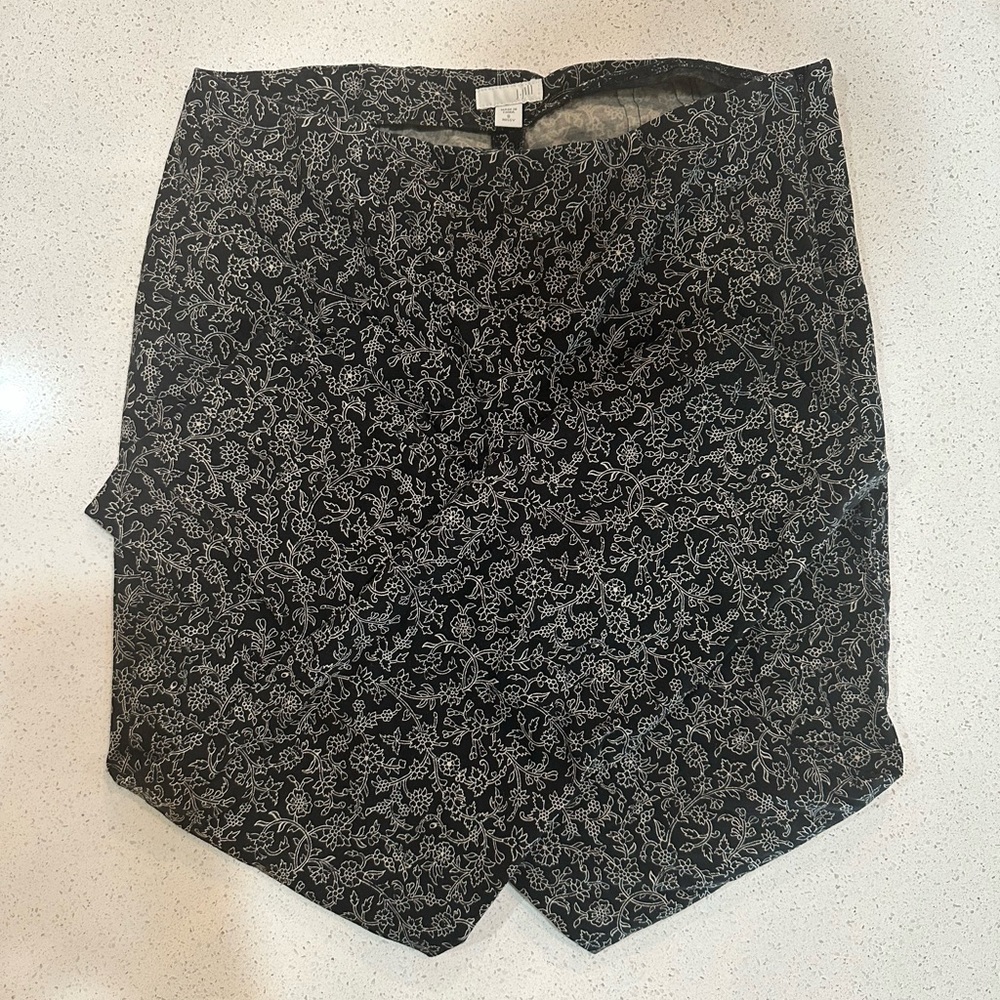 J.Jill Floral Black and White Women's Pants